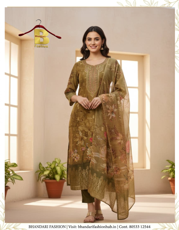 Ladies Special Chanderi Fabric Suit & Dupatta