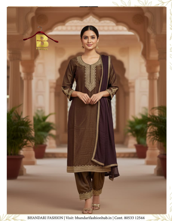 Ladies Special Silk Afghani Suit