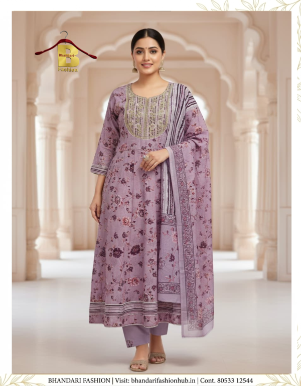 Ladies Premium Anarkali Cotton Gown
