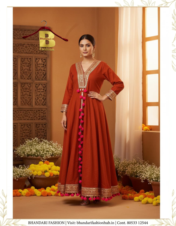 Ladies Special Lining Cotton Anarkali Gown