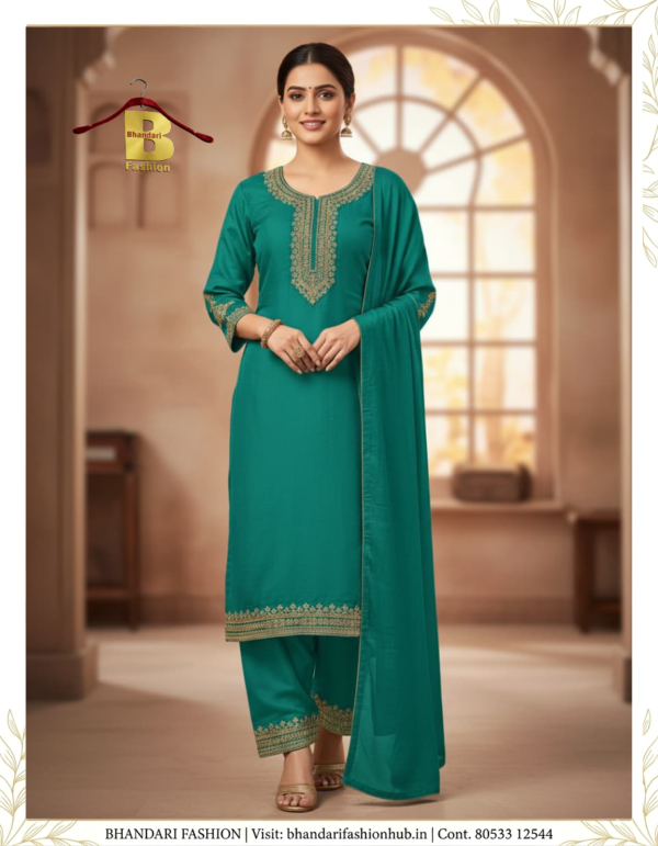 Ladies Special Afghani Green Suit