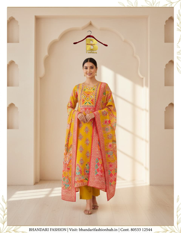 Ladies Special Silk Traditional Print Suit